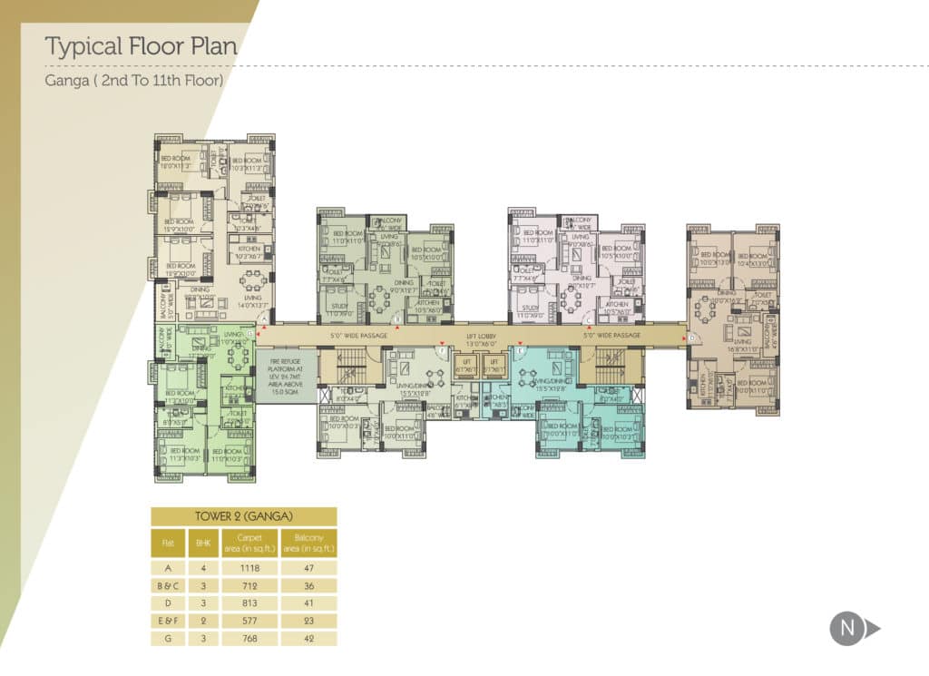 Chitrakut Heights Floor Plan - Chitrakut Heights - 2/3/4 Bhk flat in Rajarhat