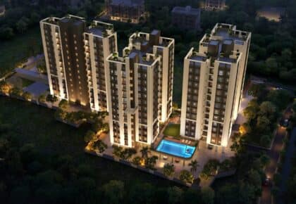 CHITRAKUT GREENVILLE BIRDS EYE VIEW AT NIGHT